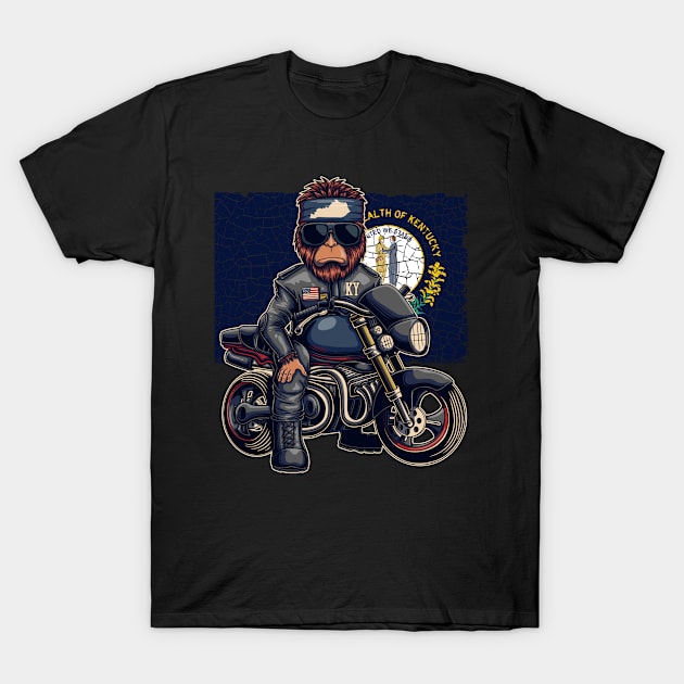 Kentucky Motorcycle Bigfoot T-Shirt by KentuckyYall